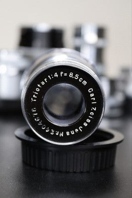 Carl Zeiss Triotar 85mm F4（ケース付き） Carl Zeiss Triotar 85mm f/4 Lens for Contax rangefinder Jena 8.5cm