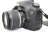 Canon EOS 7D 18.0MP DSLR Camera Black Kit w/ EF-S 18-55mm Lens & Case EXCELLENT