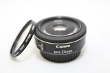 Canon EF-S 24mm f/2.8 STM Lens - EXCELLENT For T3 T4 T6 T1i T2i T3i T4i T5i T6i