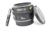 Canon EF 50mm F/1.8 Metal Mount Lens with Hoya filter - EXCELLENT