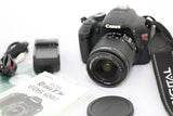 Canon EOS Rebel T3i 18.0MP Digital SLR Camera Kit 18-55mm Lens & Manual - MINT
