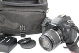 Canon EOS 70D 20.2MP Wifi DSLR Camera w/ 18-55mm Lens & Case - EXCELLENT