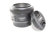 Canon EF 50mm f/1.8 STM Lens - Black w/ Both Caps - MINT