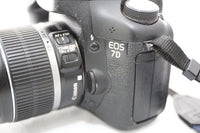 Canon EOS 7D 18.0 MP DSLR Camera with 18-55mm EFS Lens & Case - GOOD