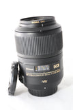 Nikon Micro NIKKOR 85mm f/3.5 DX G SWM AF-S VR IF M/A ED Lens & Caps - MINT