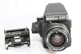 Mamiya 645 M645 Super Camera W/ AE Metered Prism 55mm Lens 120 back Tested, MINT