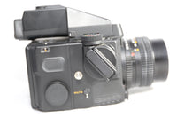Mamiya 645 M645 Super Camera W/ AE Metered Prism 55mm Lens 120 back Tested, MINT