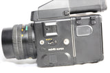 Mamiya 645 M645 Super Camera W/ AE Metered Prism 55mm Lens 120 back Tested, MINT