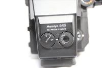 Mamiya 645 M645 Super Camera W/ AE Metered Prism 55mm Lens 120 back Tested, MINT