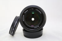 Nikon Nikkor 50mm F/1.4 AIS Lens w Filter & Rear lens cap - GOOD