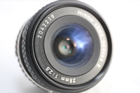 Nikon Nikkor AI-S 28mm f2.8 Series E Lens AIS BOTH lens caps