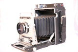 Graflex Crown Graphic 4x5 camera 135mm Schneider 4.7 & Polaroid 52 FILM & TESTED