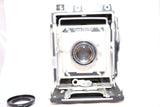 Graflex Crown Graphic 4x5 camera 135mm Schneider 4.7 & Polaroid 52 FILM & TESTED