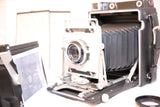 Graflex Crown Graphic 4x5 camera 135mm Schneider 4.7 & Polaroid 52 FILM & TESTED
