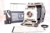 Graflex Crown Graphic 4x5 camera 135mm Schneider 4.7 & Polaroid 52 FILM & TESTED