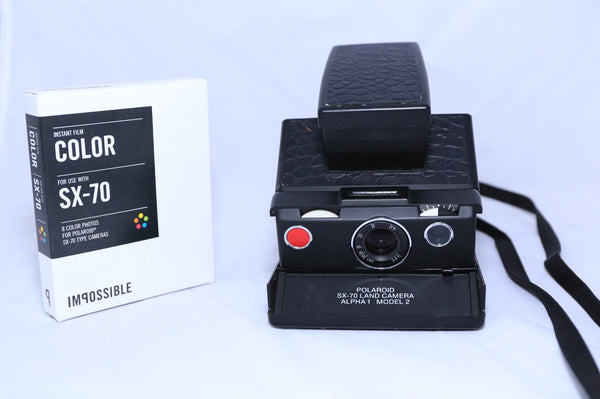 Polaroid SX-70 alpha model 2 camera w Impossible film - fully functioning & tested