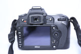 Nikon D D90 12.3MP Digital SLR Camera - Black w Battery & Charger MINT