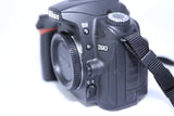 Nikon D D90 12.3MP Digital SLR Camera - Black w Battery & Charger MINT