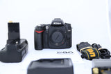 Nikon D90 Digital SLR Camera w/ Accessories - MB-D80 & Manual MINT