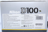 Nikon D100 6.1 MP DSLR Camera - Black Original Box, Manual & Charger - EXCELLENT